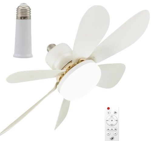 Ventilador de techo enroscable con luz LED