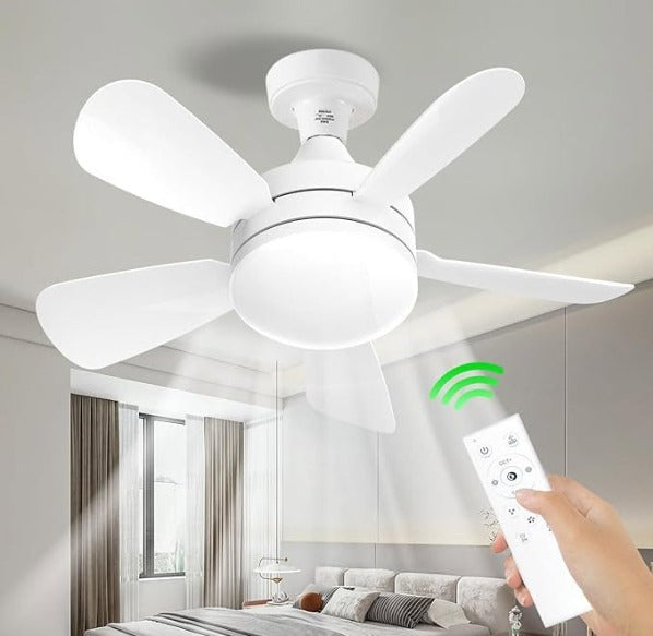 Ventilador de techo enroscable con luz LED